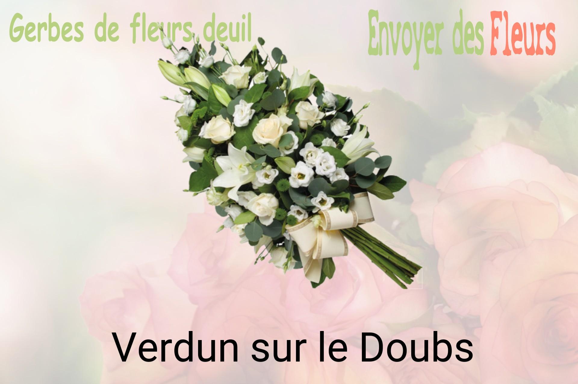 Gerbe de fleurs de deuil livrée à Verdun-sur-le-Doubs